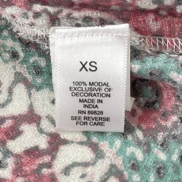 Haute Hippie Boho Peasant Patchwork Print Tunic Top XS Flowy Artsy Lagenlook - Picture 11 of 14